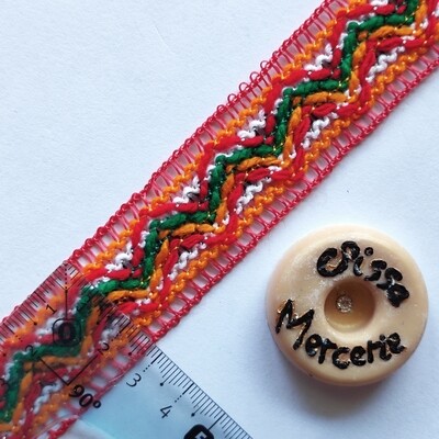Galon kabyle 2,7 cm rouge clair