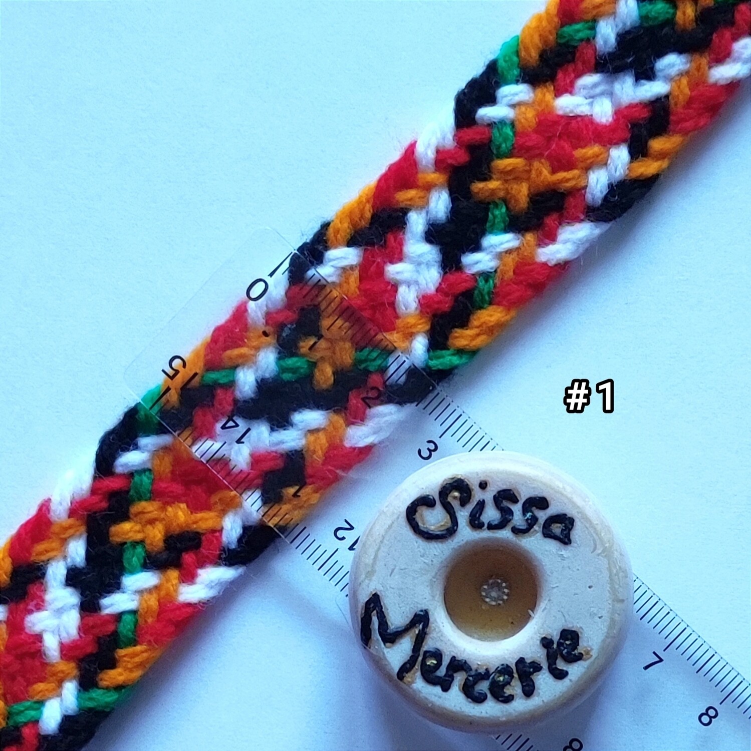 Galon kabyle tresse coloré 2,5 cm #1