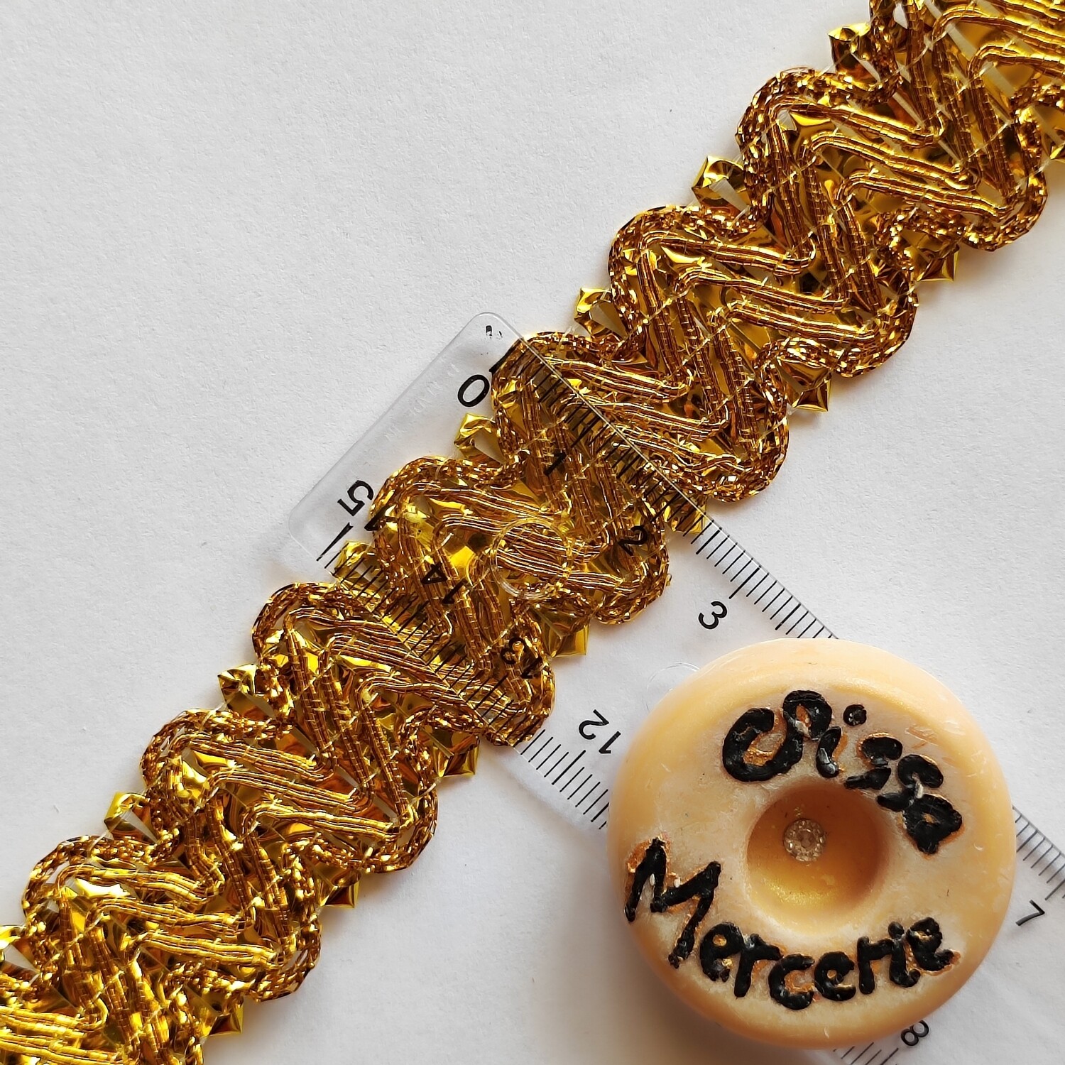 13 mètres galon doré 2,5 cm