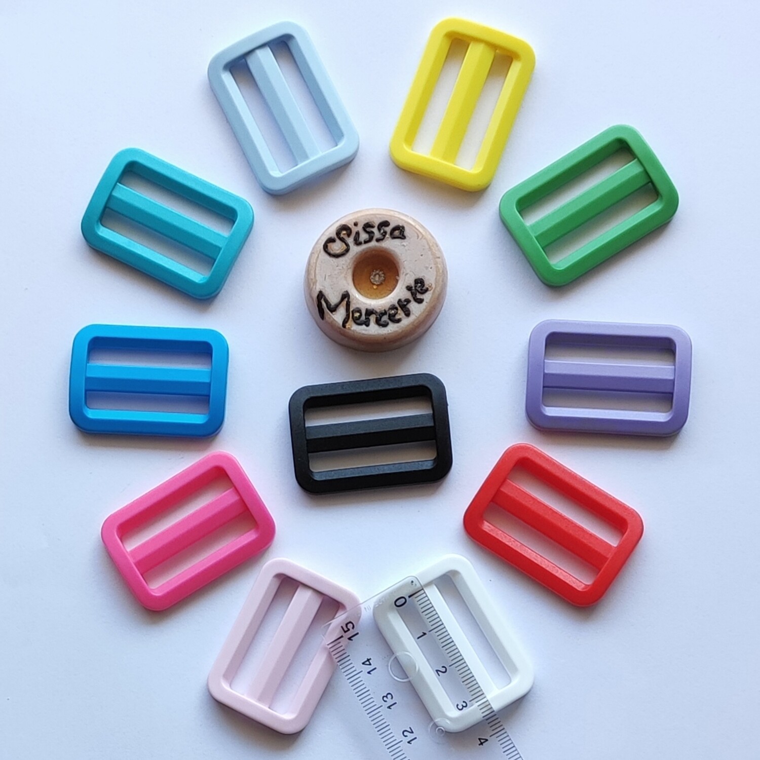 Boucle coulissante plastique 32 mm