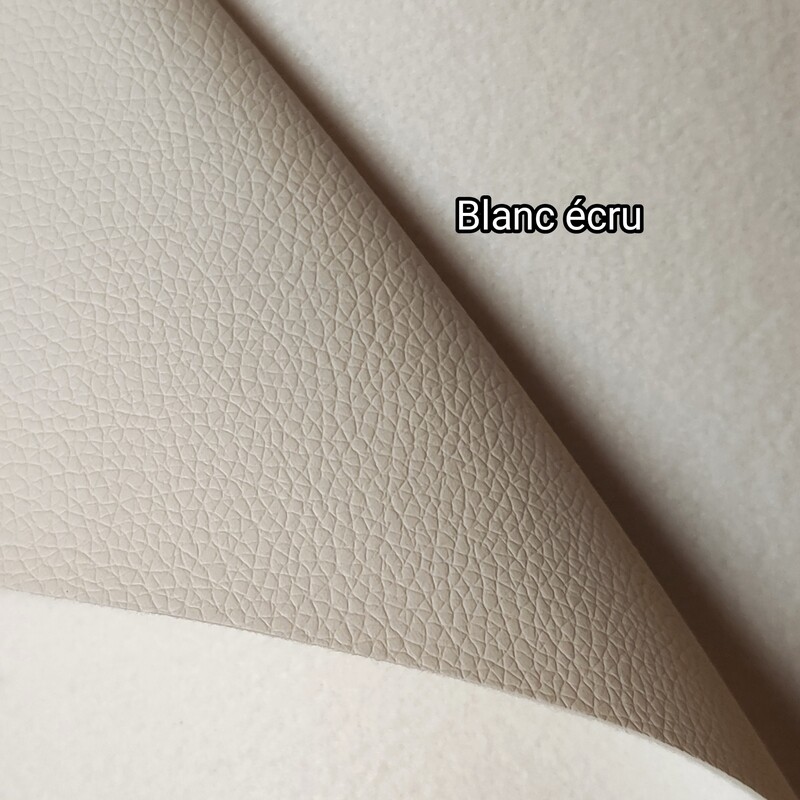 simili cuir blanc écru