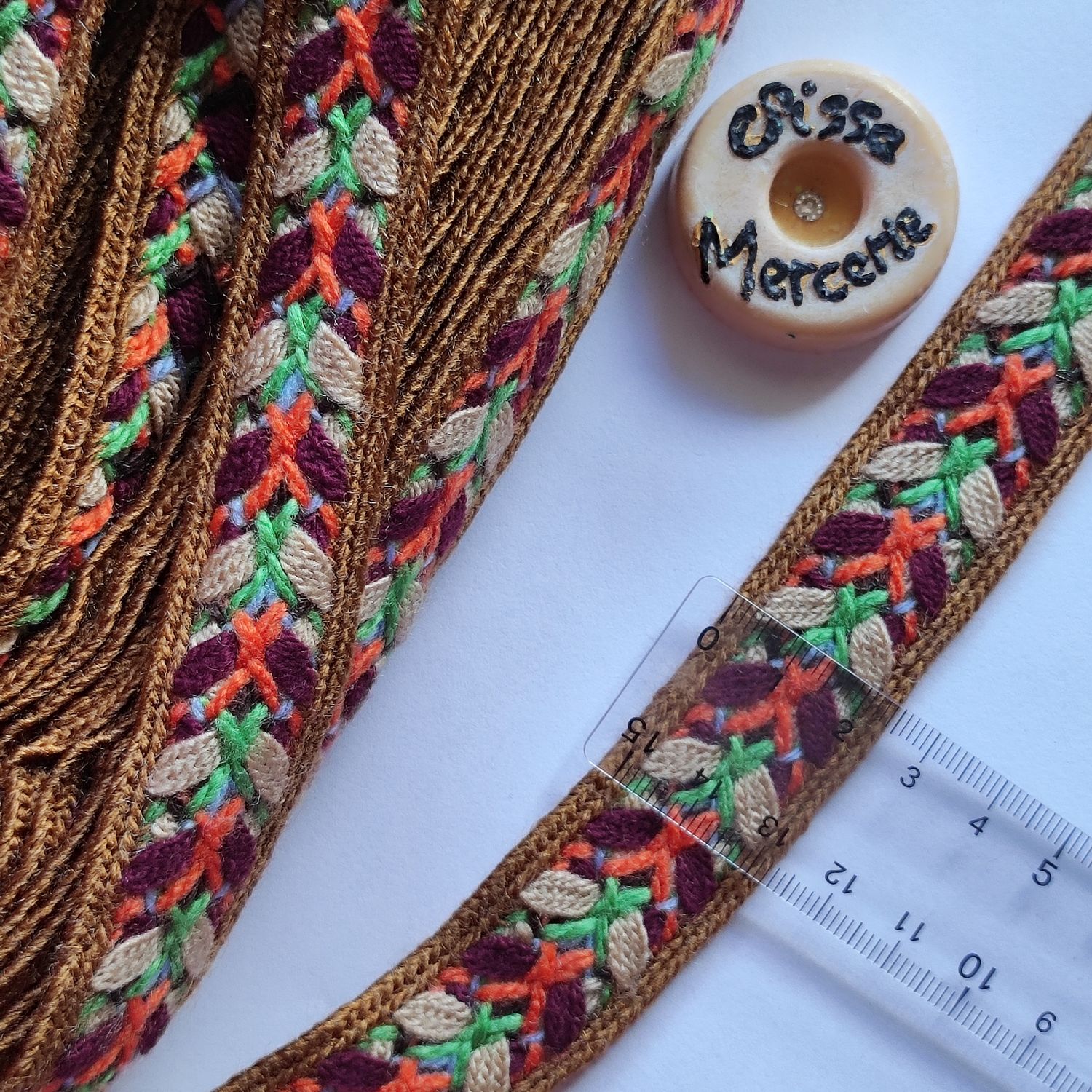 9,5 mètres galon tresse coloré 