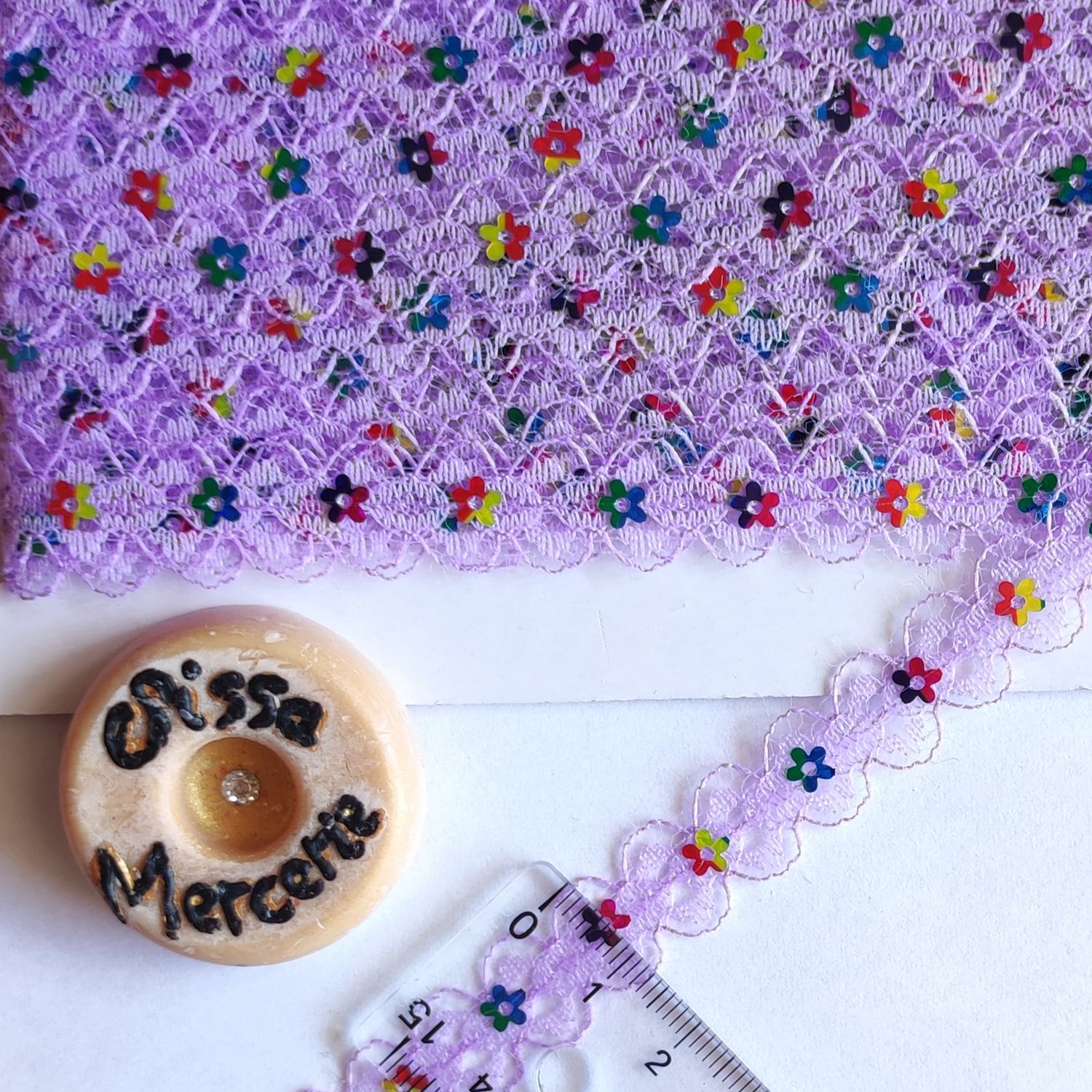 9 mètres dentelle 1,5 cm violet