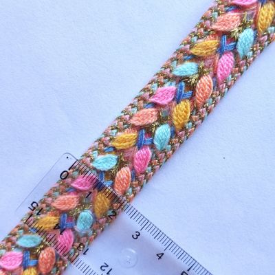 Galon kabyle rose pastel 2.80 cm