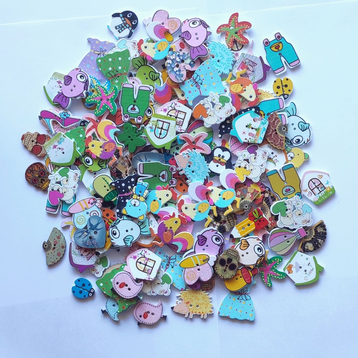 158 boutons bois LOT 115