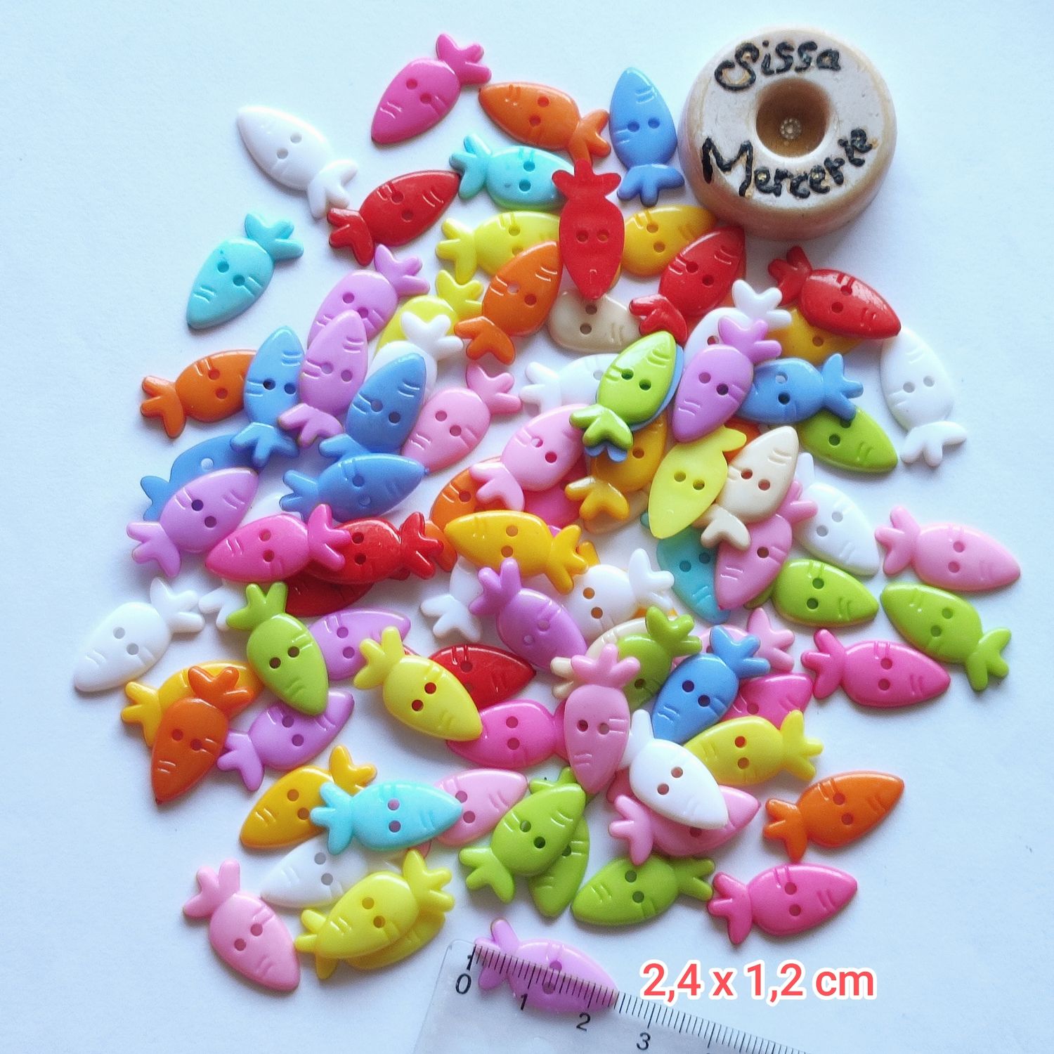  90 boutons carottes LOT 147