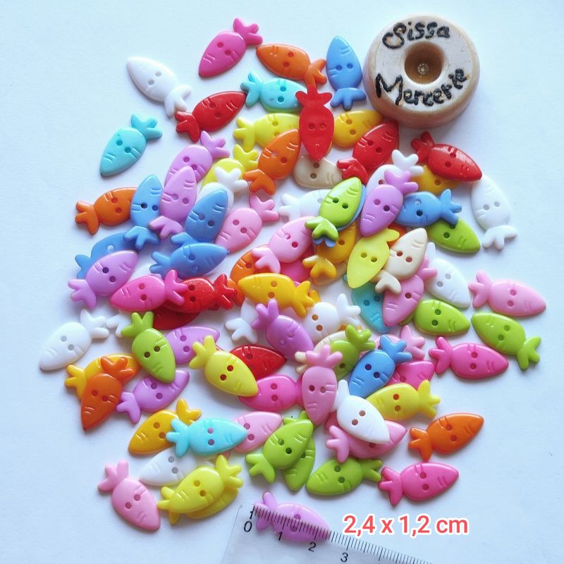  90 boutons carottes LOT 147
