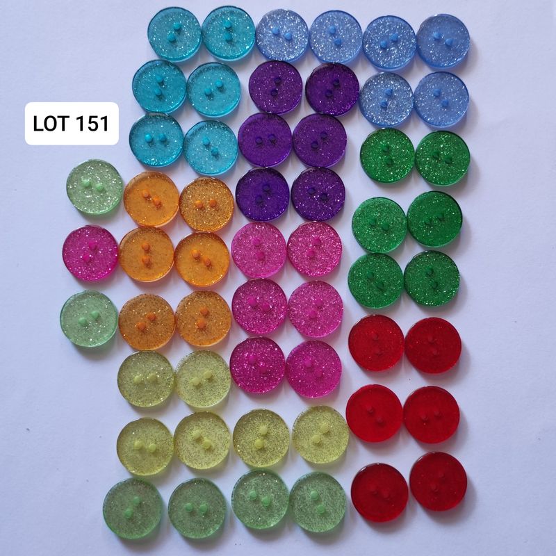  55 boutons 2cm glitter LOT 151