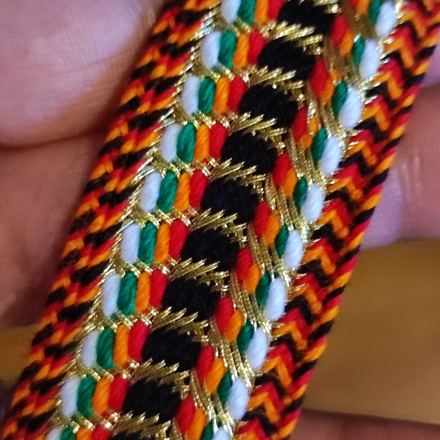Galon kabyle 2,5 cm coloré avec doré