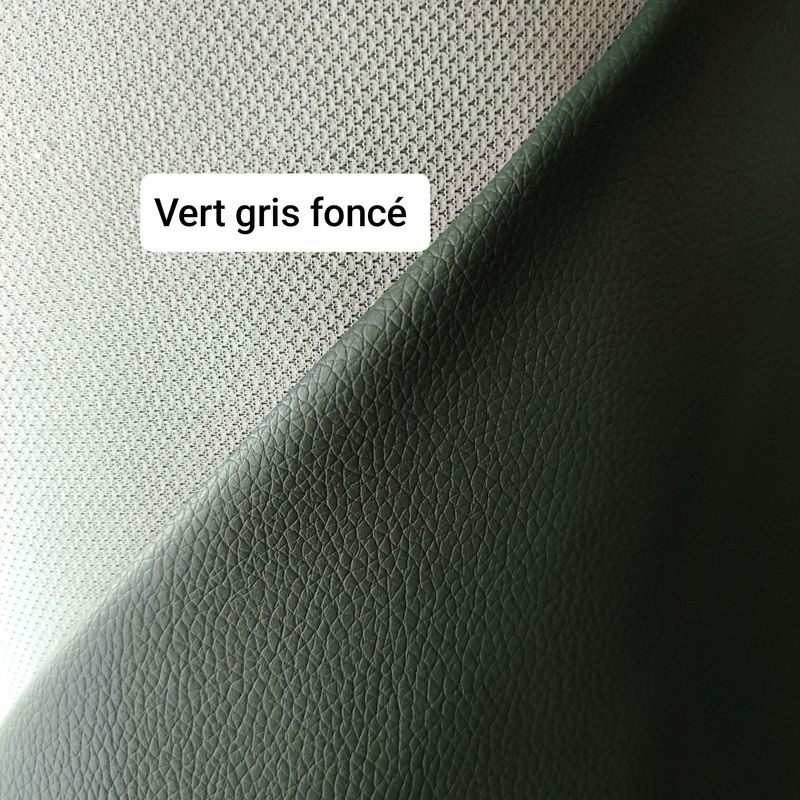 simili cuir vert gris foncé 
