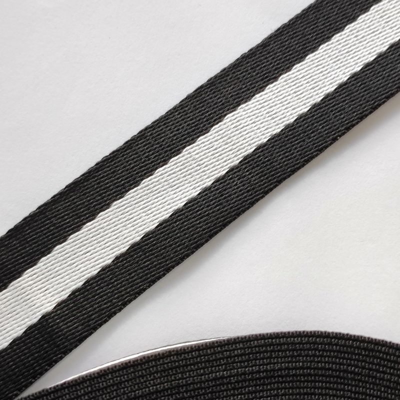 Sangle polyester 32mm noir blanc