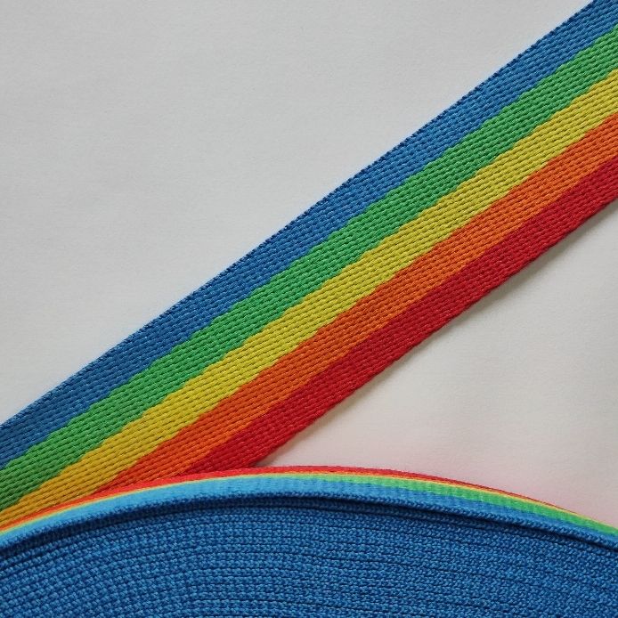 Sangle polyester 32mm arc en ciel 