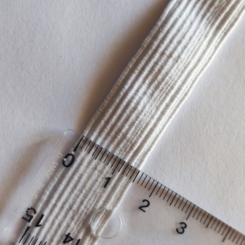 Elastique blanc 15mm plat