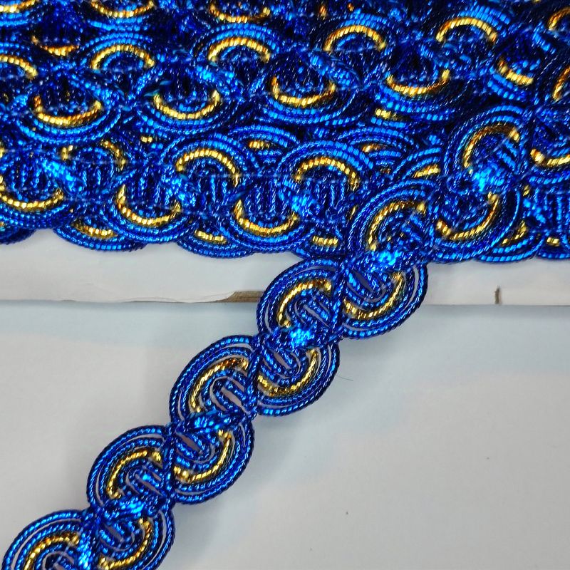 Galon bleu nuit/doré 2 cm