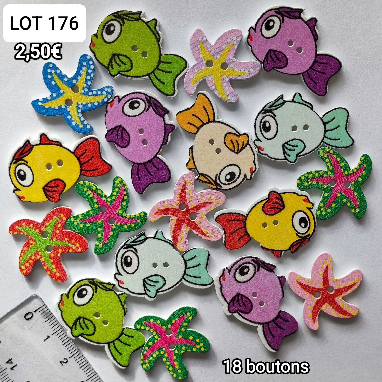 18 boutons LOT 176