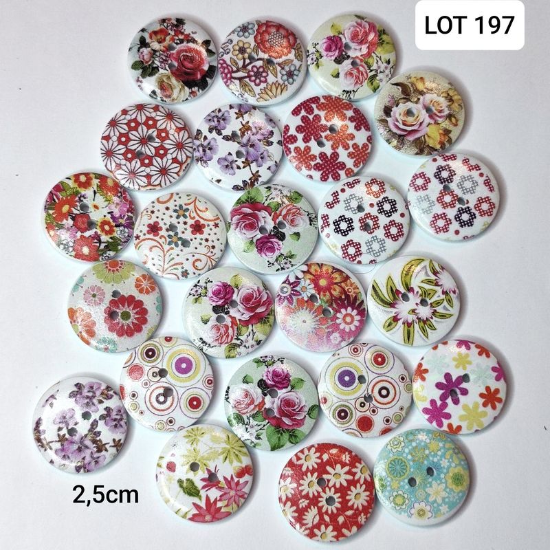 24 boutons 2,5cm LOT 197