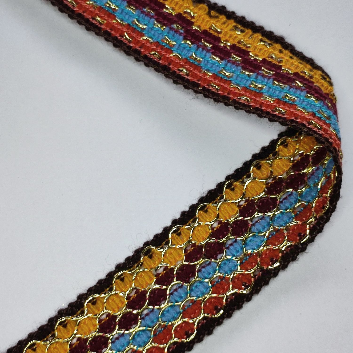 Galon kabyle doré bordure chocolat #2