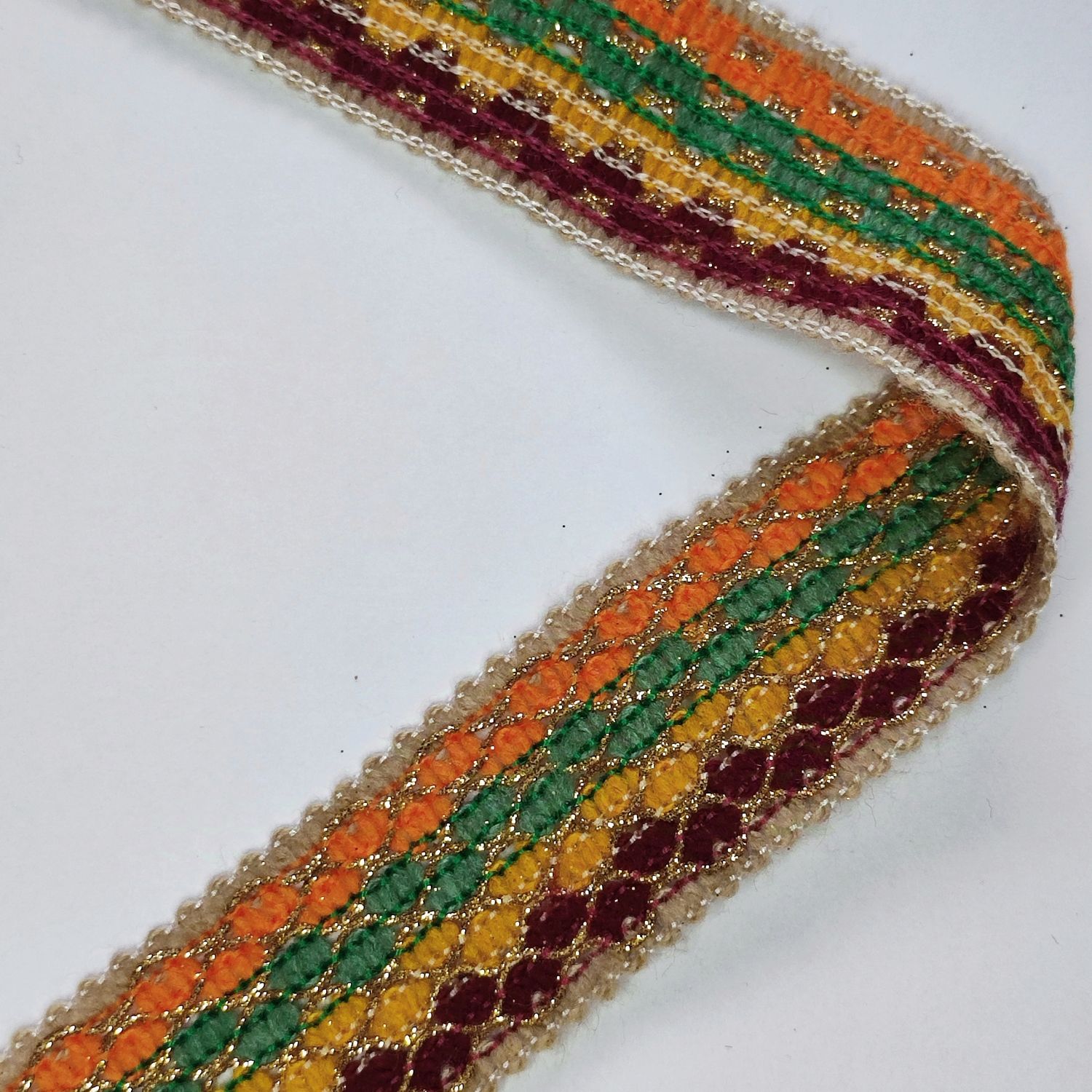 Galon kabyle doré bordure beige #4