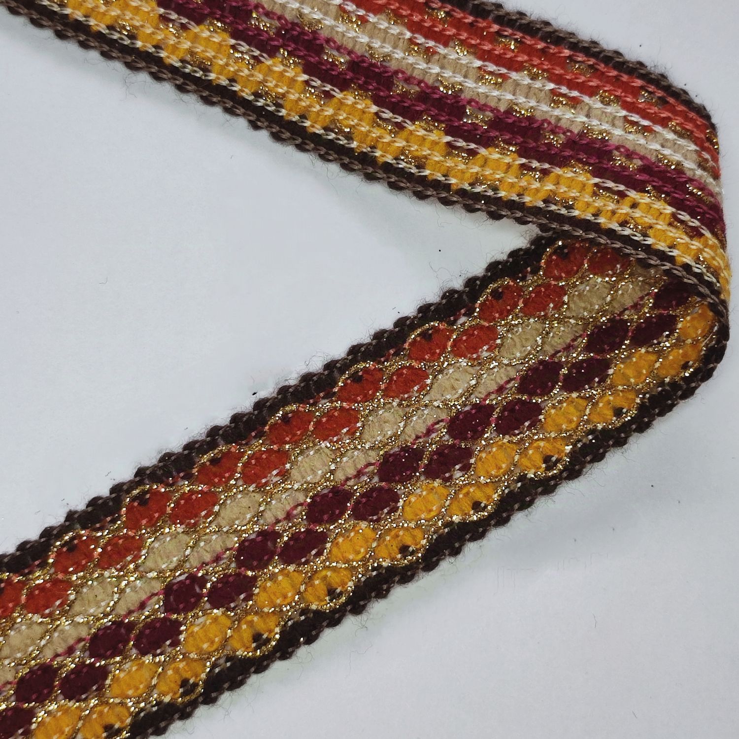 Galon kabyle doré bordure chocolat #5