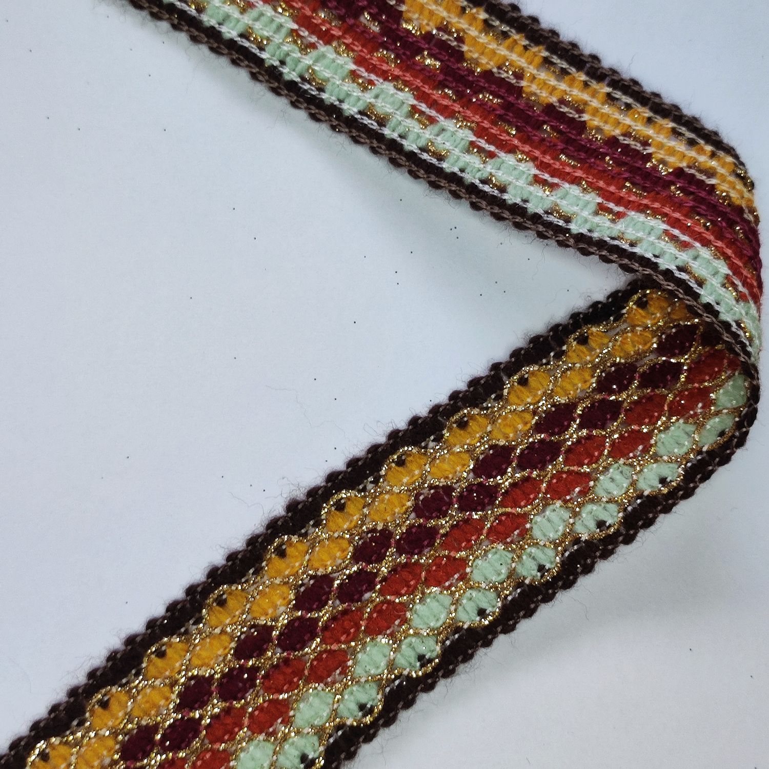 Galon kabyle doré bordure chocolat #6