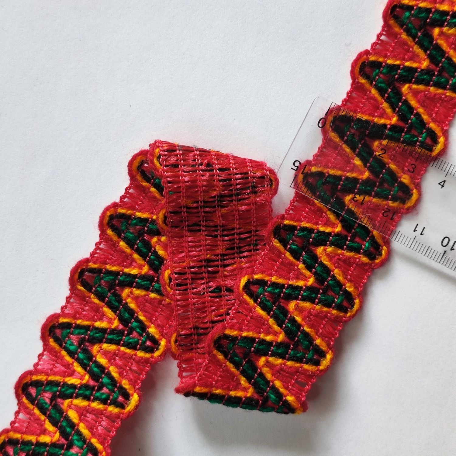 Galon kabyle rouge/vert/noir/orange 3,5cm