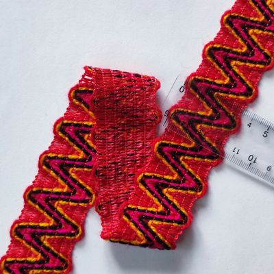 Galon kabyle rouge/fushia/noir/orange 3,5cm