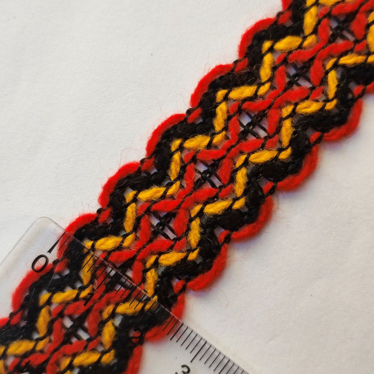 Galon kabyle rouge/noir/jaune orange #1