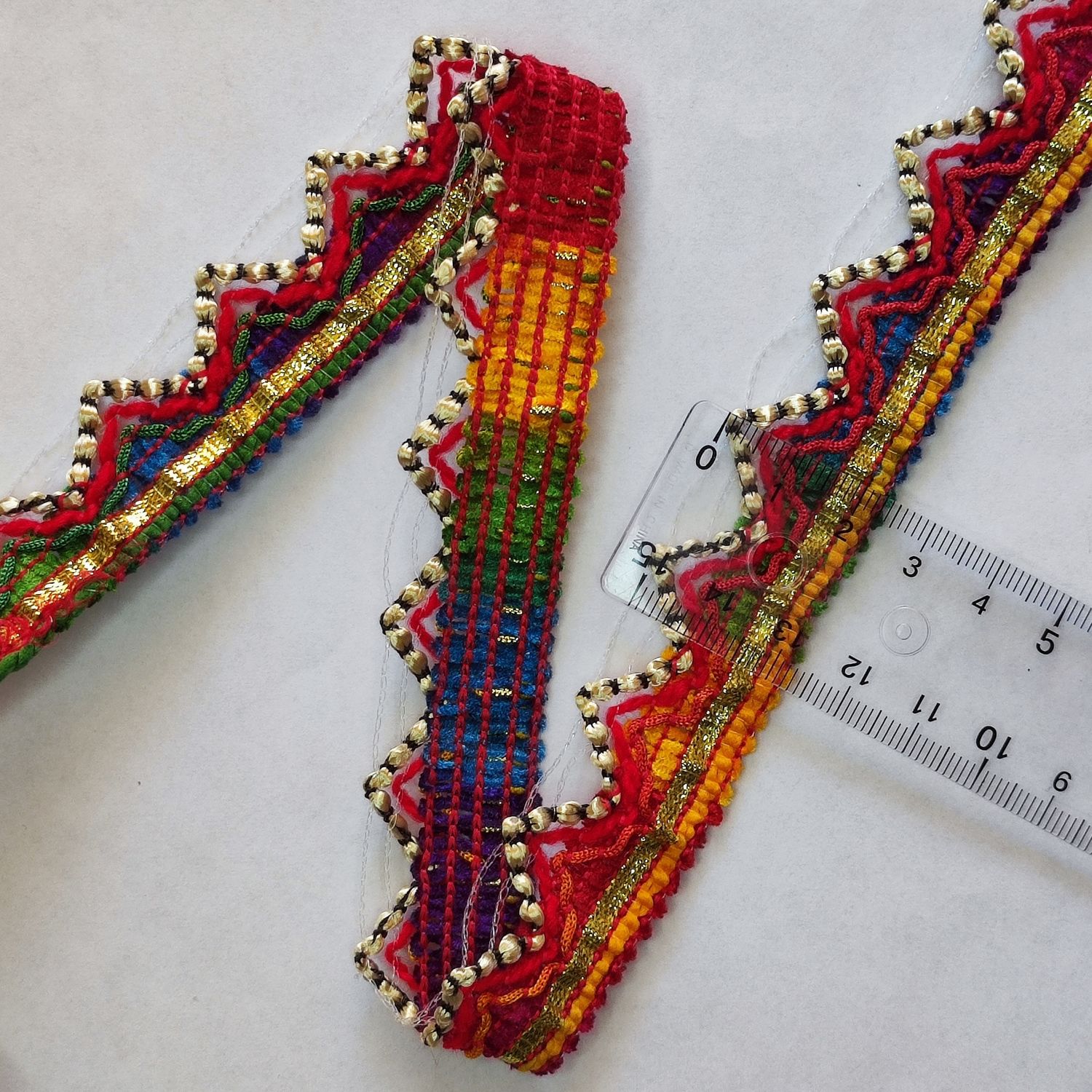 Galon kabyle arc en ciel avec doré 