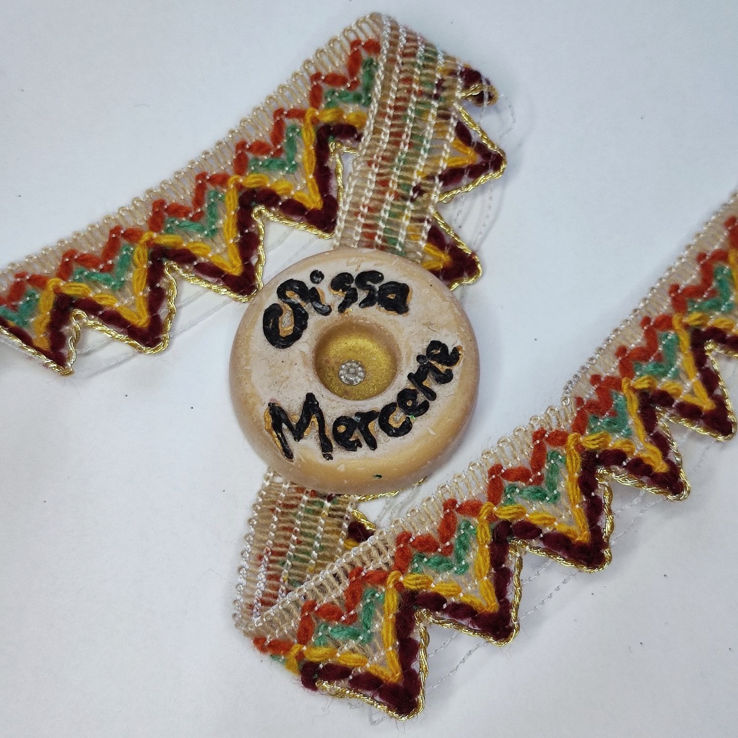 Galon kabyle coloré 2cm avec doré 