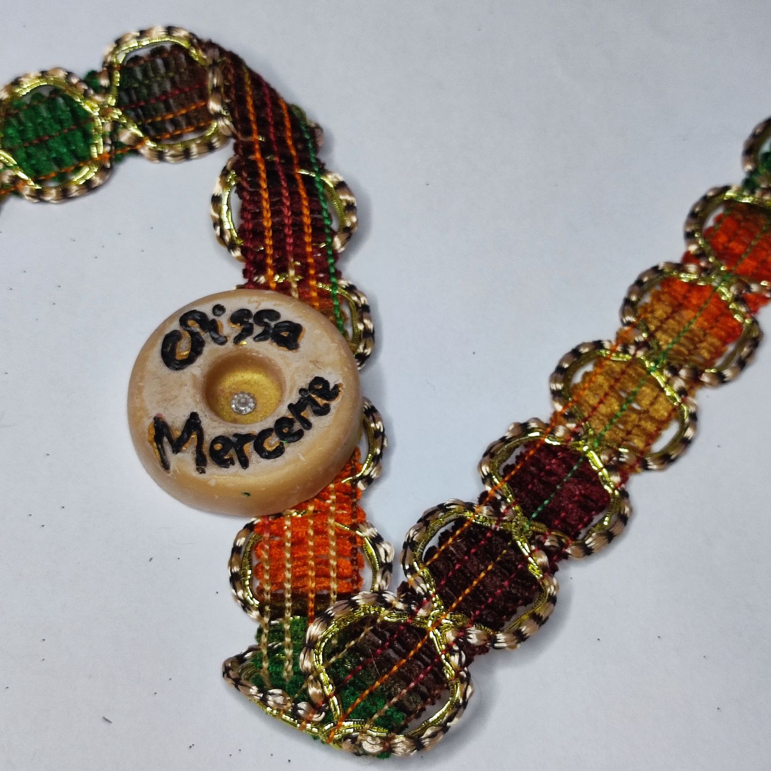 Galon kabyle doré et coloré 2,5cm