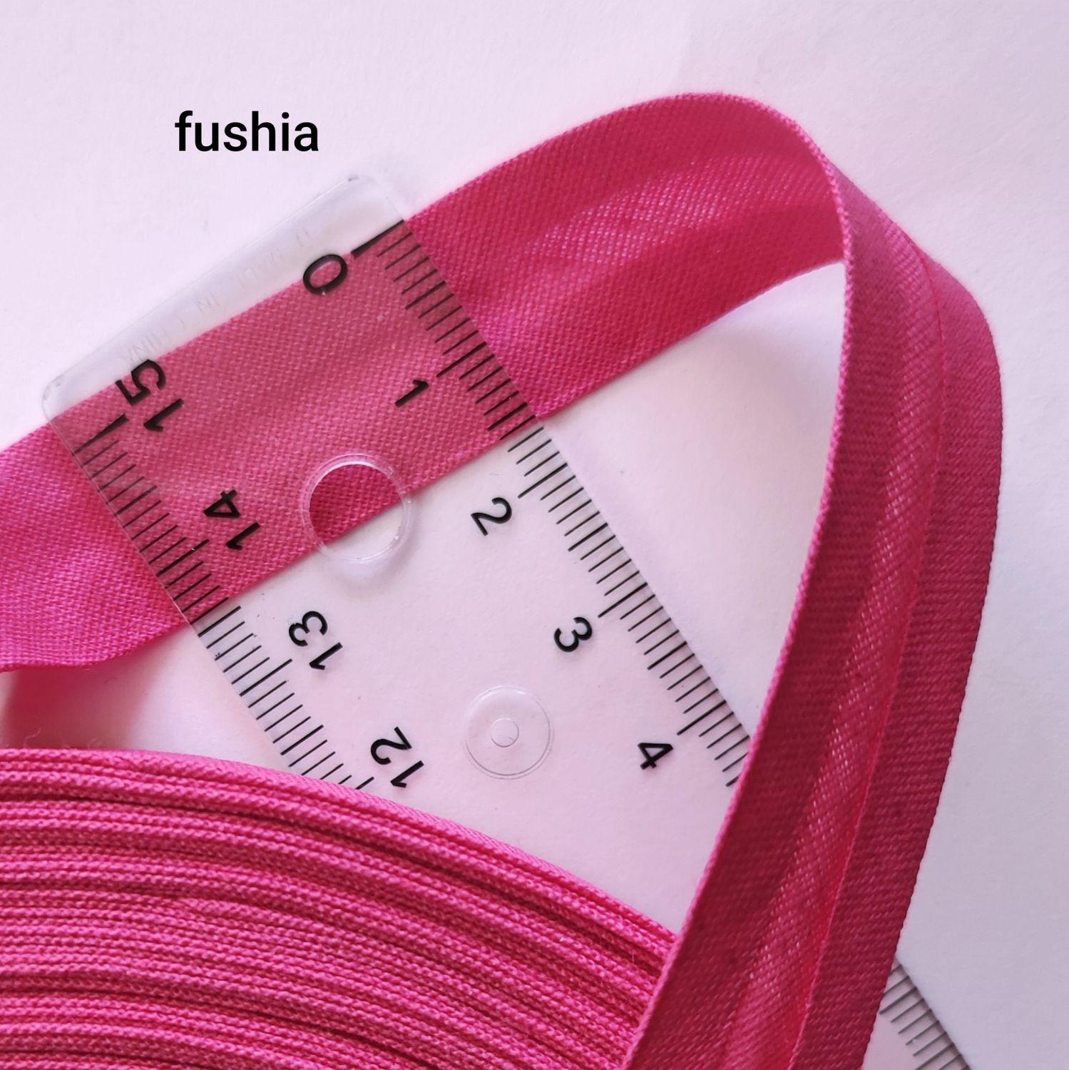 Biais coton fushia 