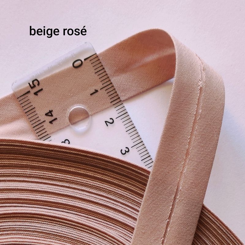 Biais coton beige rosé Biais coton beige rosé