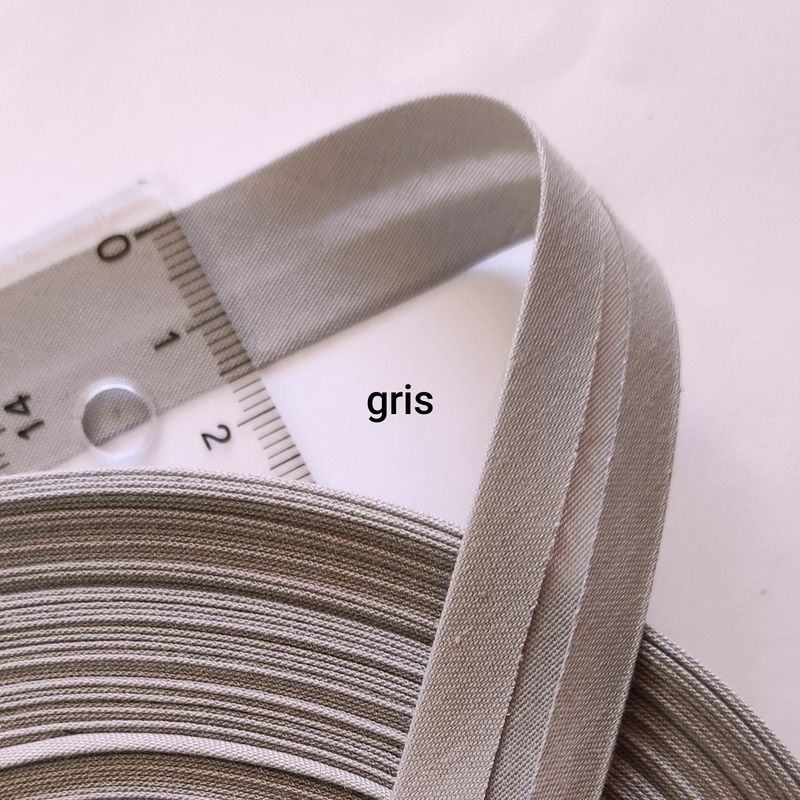 Biais coton gris Biais coton gris