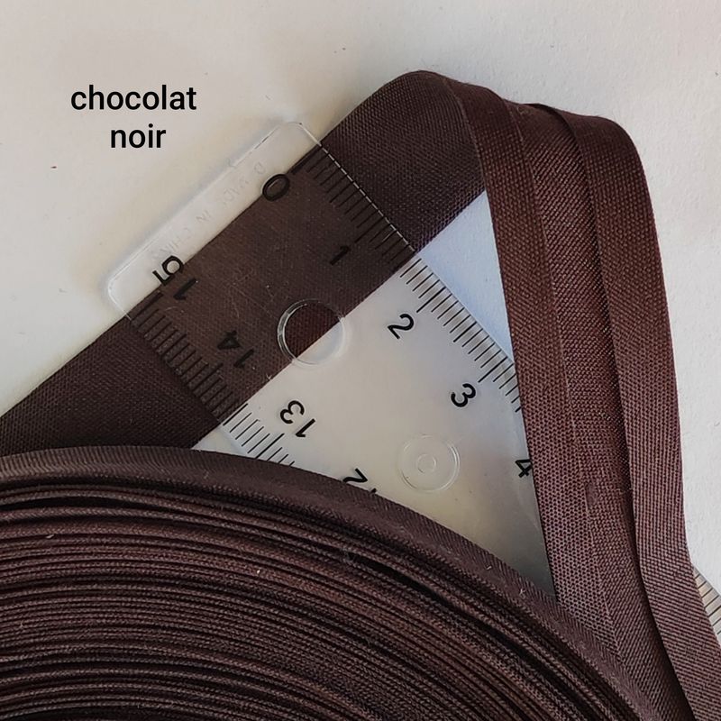 Biais coton chocolat noir Biais coton chocolat noir