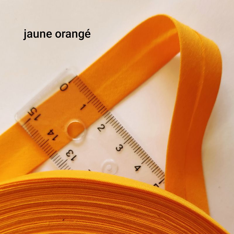 Biais coton jaune orangé Biais coton jaune orangé