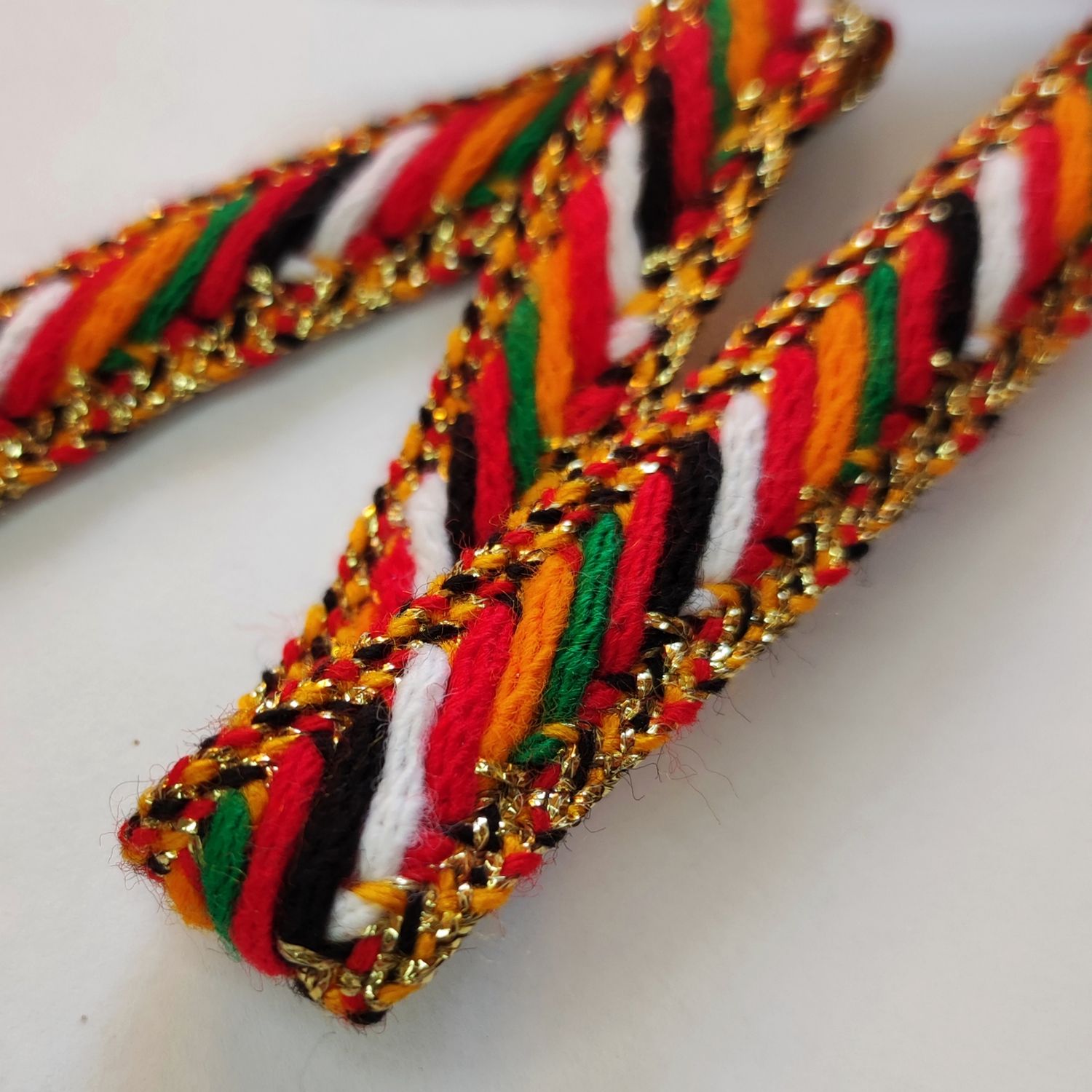 Galon kabyle 1,4 cm tresse coloré