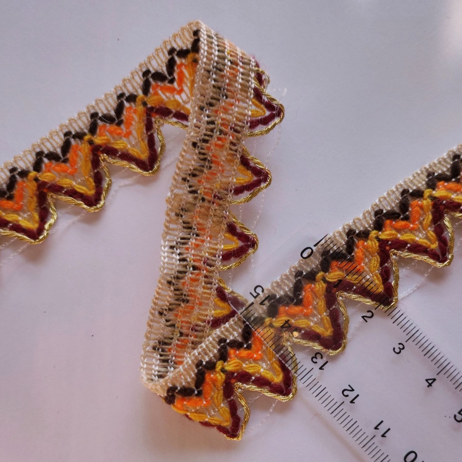 Galon kabyle beige 2cm avec doré 