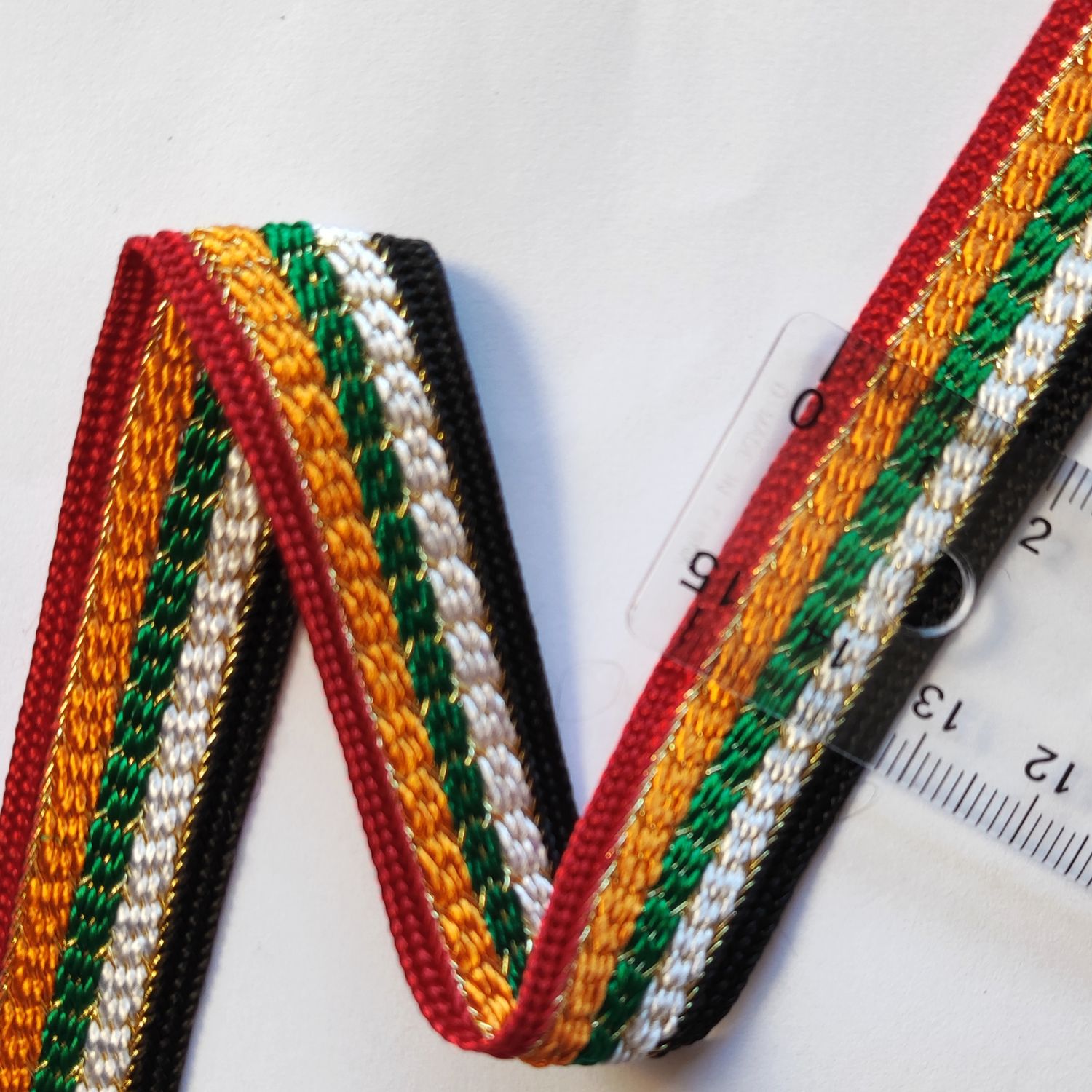 Galon kabyle coloré avec doré 2cm