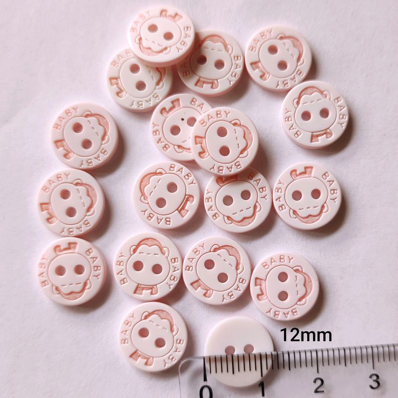 30 boutons 12mm baby rose