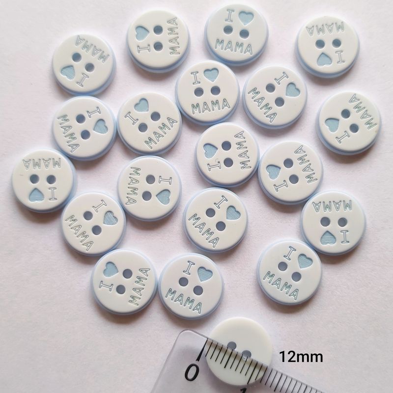 30 boutons 12mm "j'aime maman"