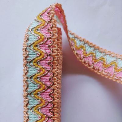 Galon kabyle pastel rose et doré