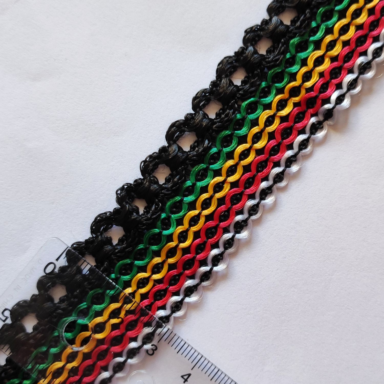 Galon sfifa  noir /coloré pour robe/caftan