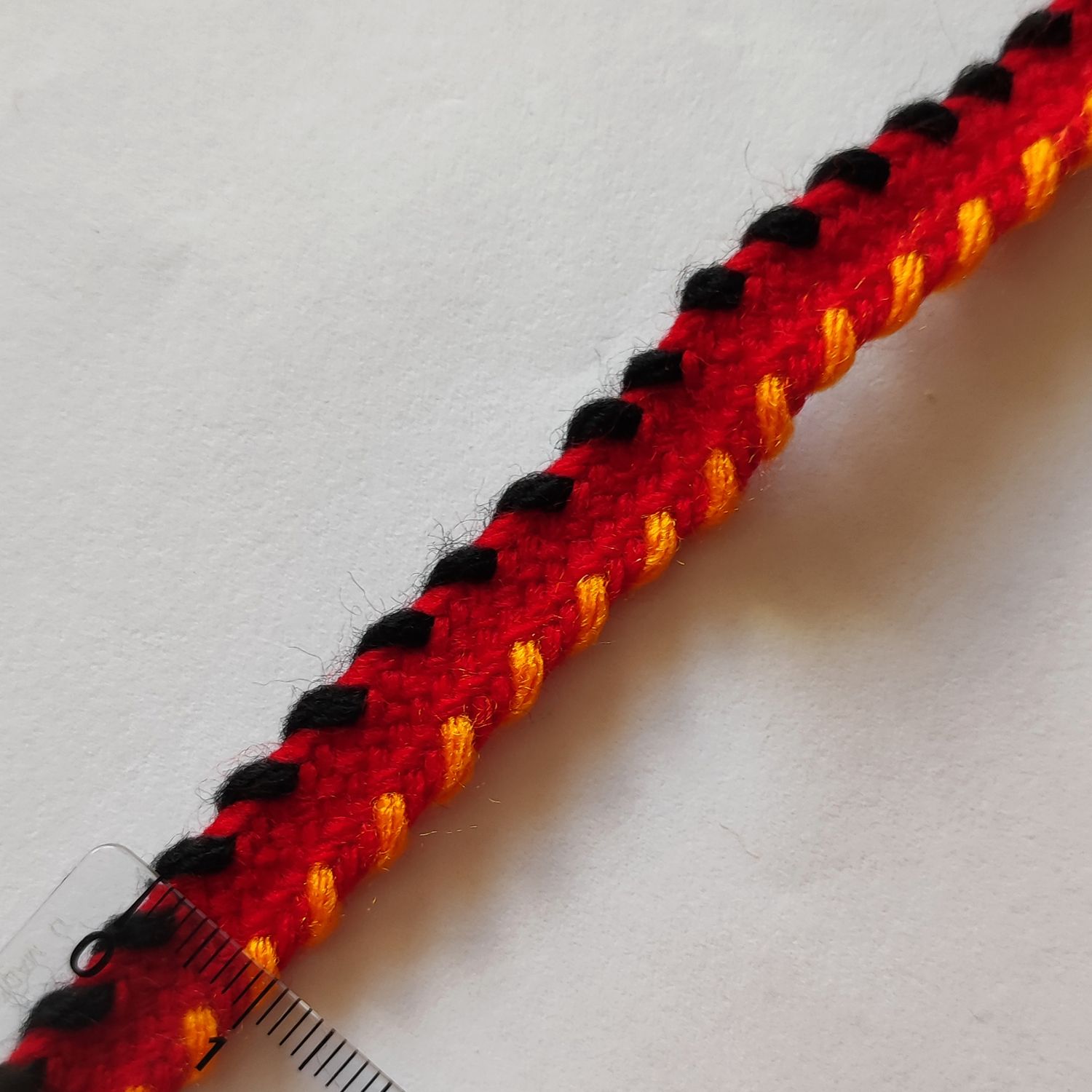 Galon kabyle tresse noir/rouge/orange