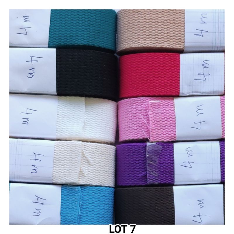 40 mètres (10 x 4m) sangle coton LOT 7