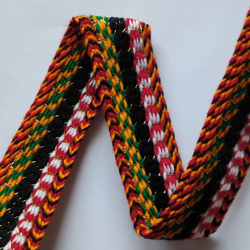 Galon kabyle tresse coloré avec doré