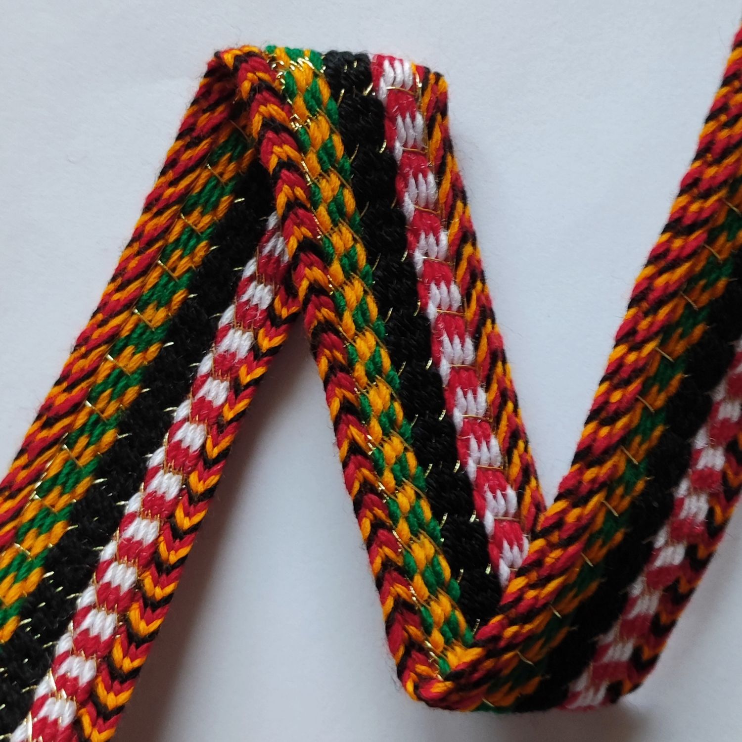 Galon kabyle tresse coloré avec doré