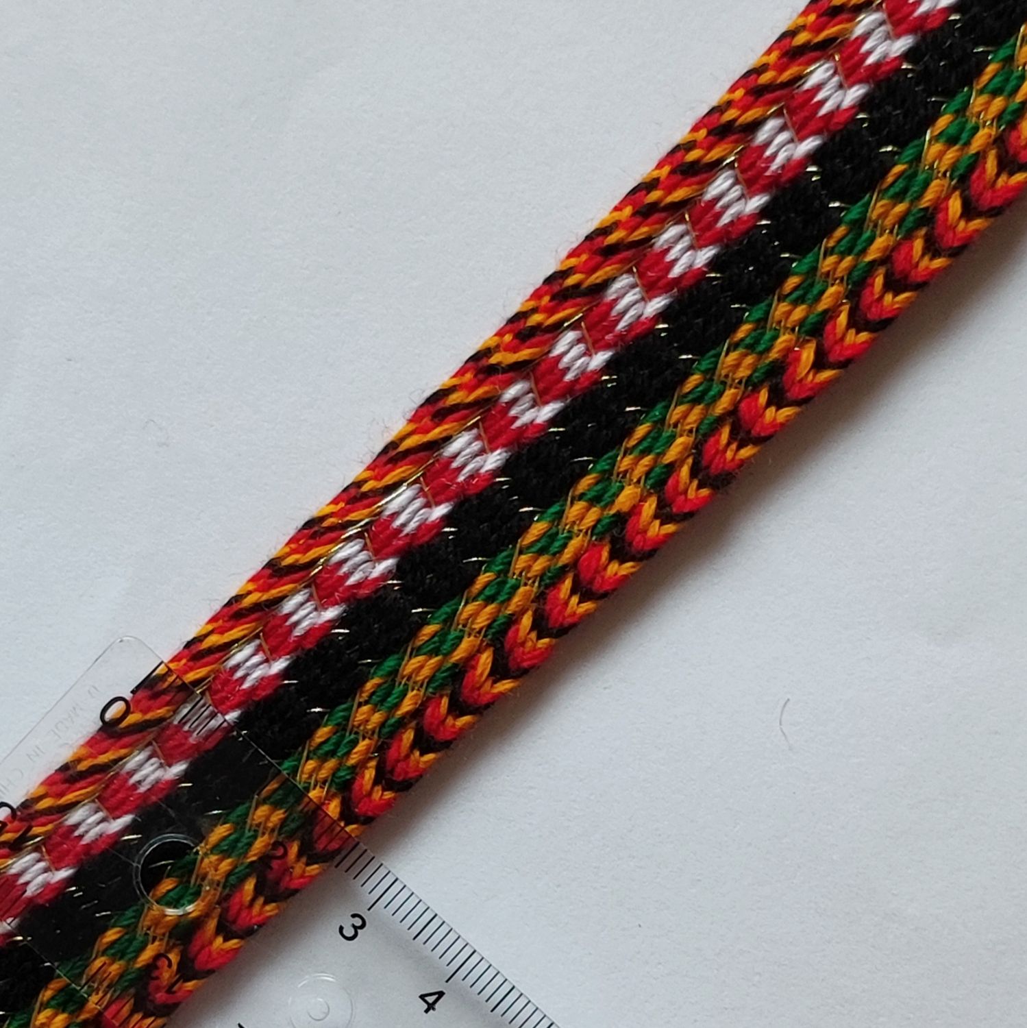 Galon kabyle tresse coloré avec doré