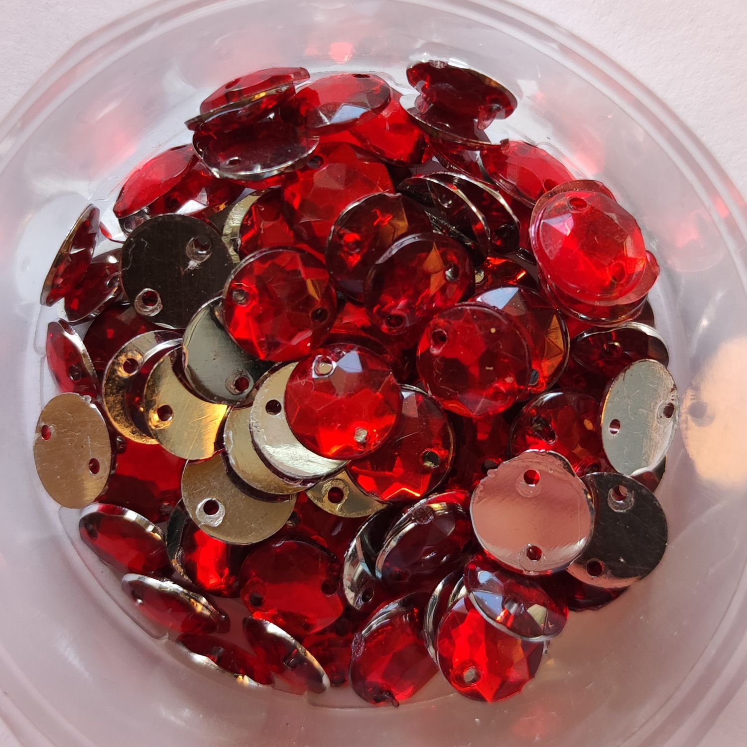 300 strass 8mm / 11 couleurs, Couleur:: rouge