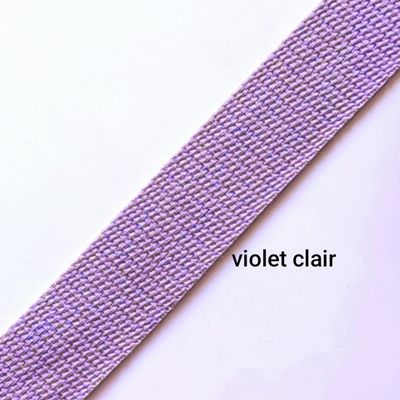 Sangle coton 32mm violet clair