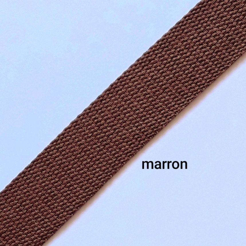 Sangle coton 32mm marron